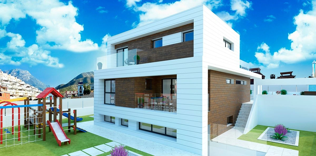 Finestrat: Prachtige nieuwbouw villa met een open zicht