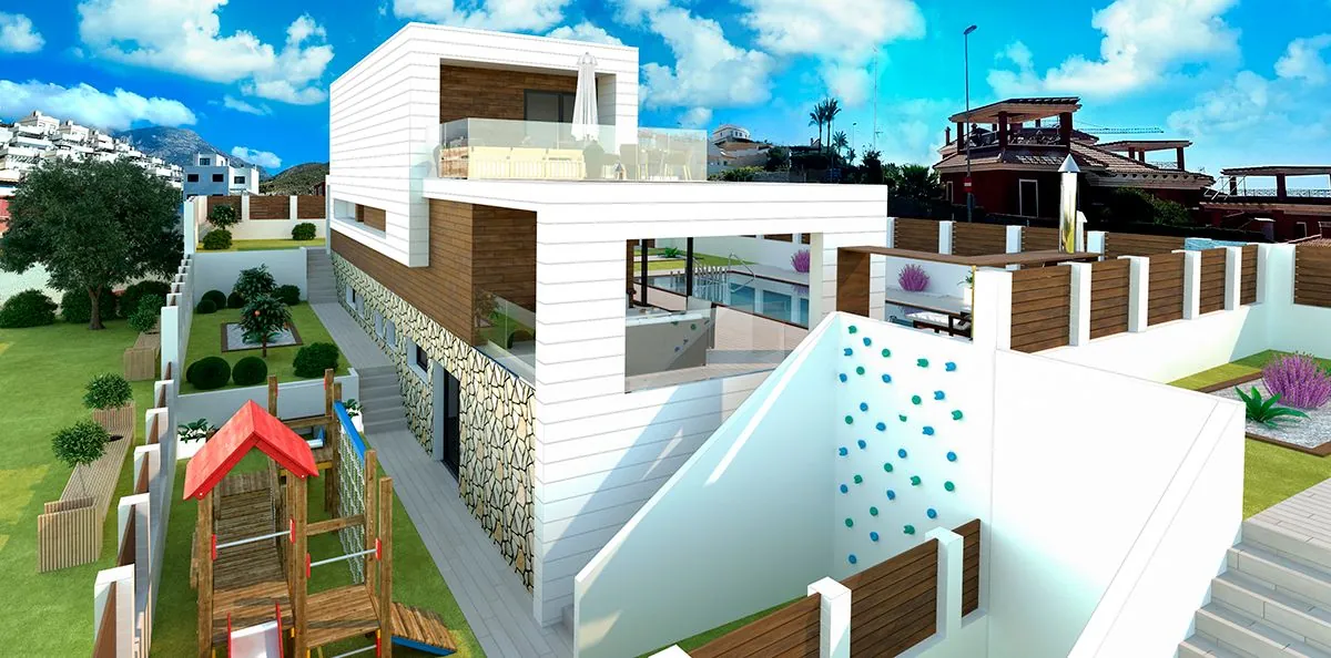 Finestrat: Prachtige nieuwbouw villa met een open zicht