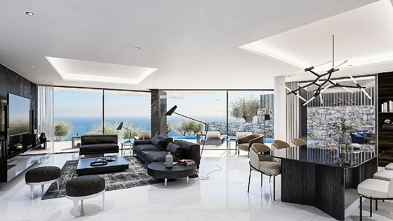 Calpe: Nieuwbouw project met 6 luxe villa's met een fantastisch zicht naar zee en over Calpe