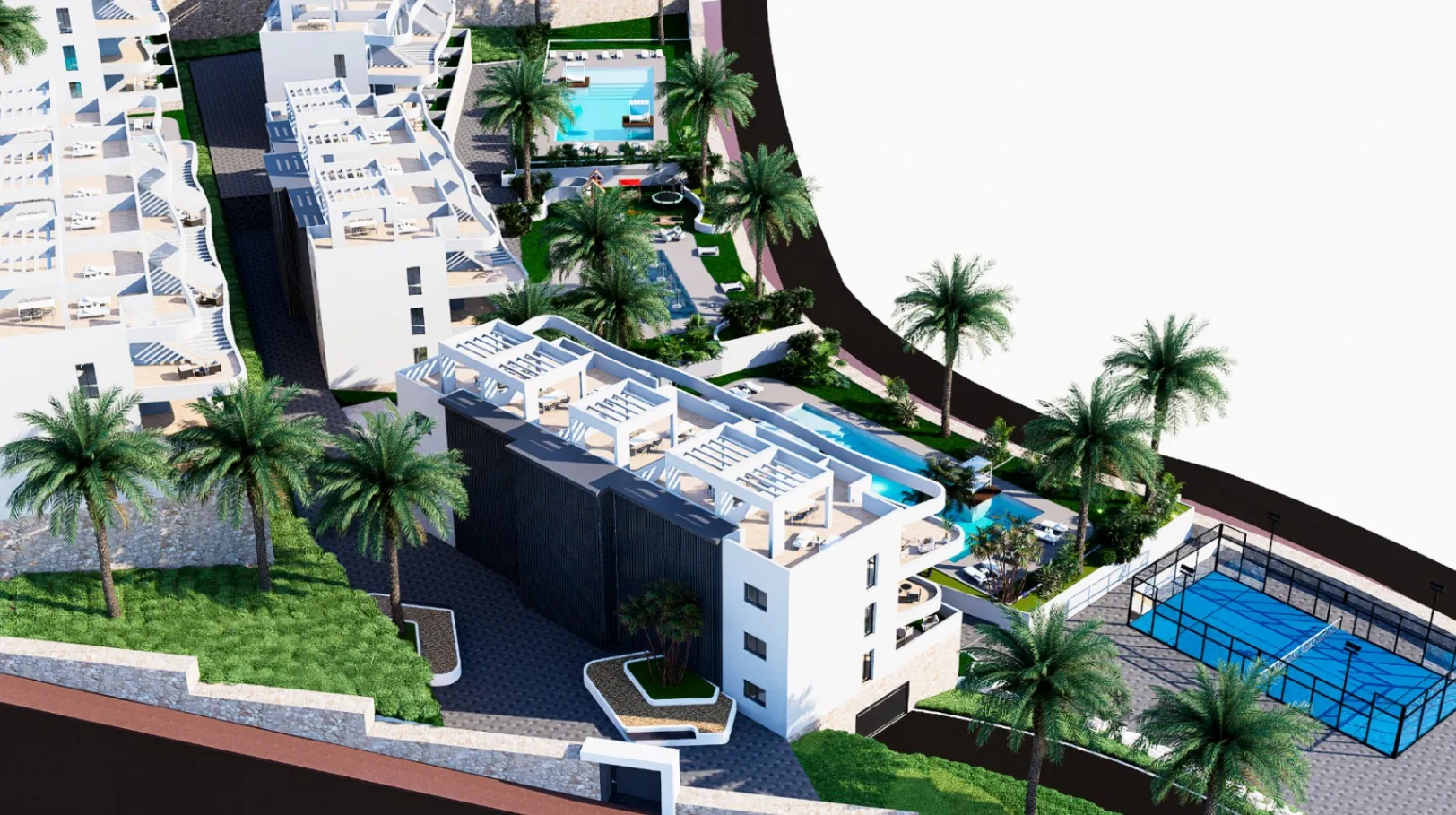 Finestrat: Nieuwbouw appartementen aan golf met een panoramisch zicht