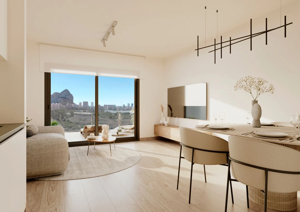 Calpe: Exclusief nieuwbouw appartement met tuin op wandelafstand van de zee