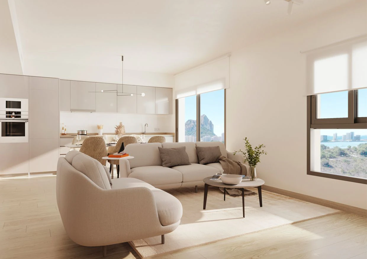 Calpe: Exclusief nieuwbouw appartement met tuin op wandelafstand van de zee