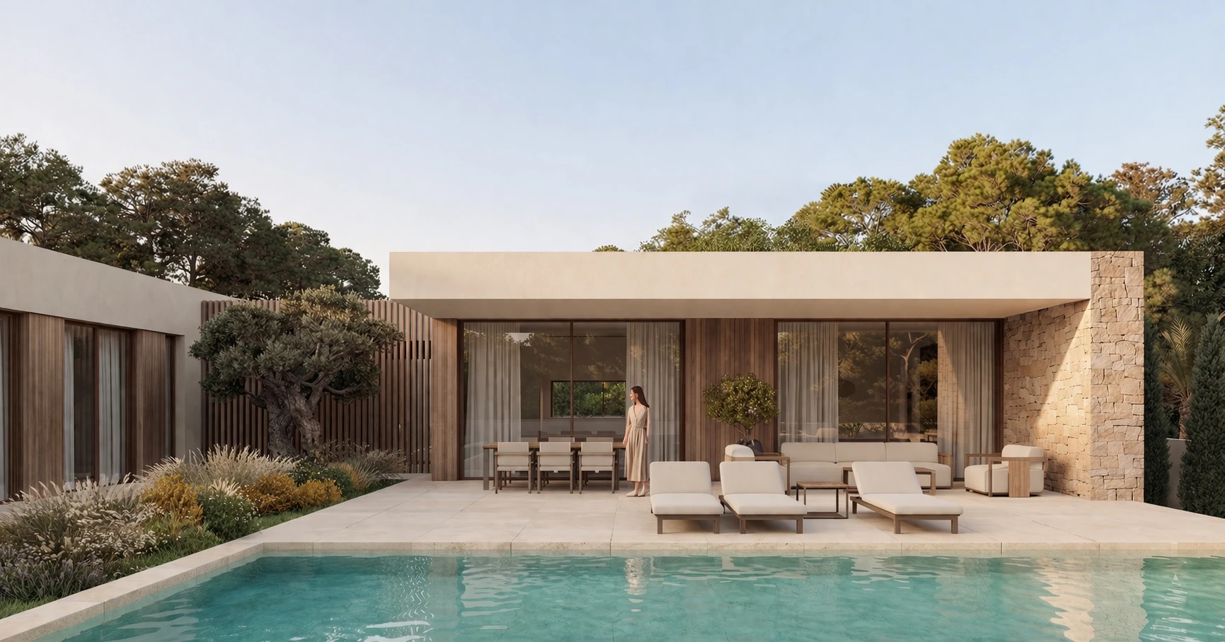Moderna villa en una planta en venta a poca distancia de los servicios en Moravit, Moraira