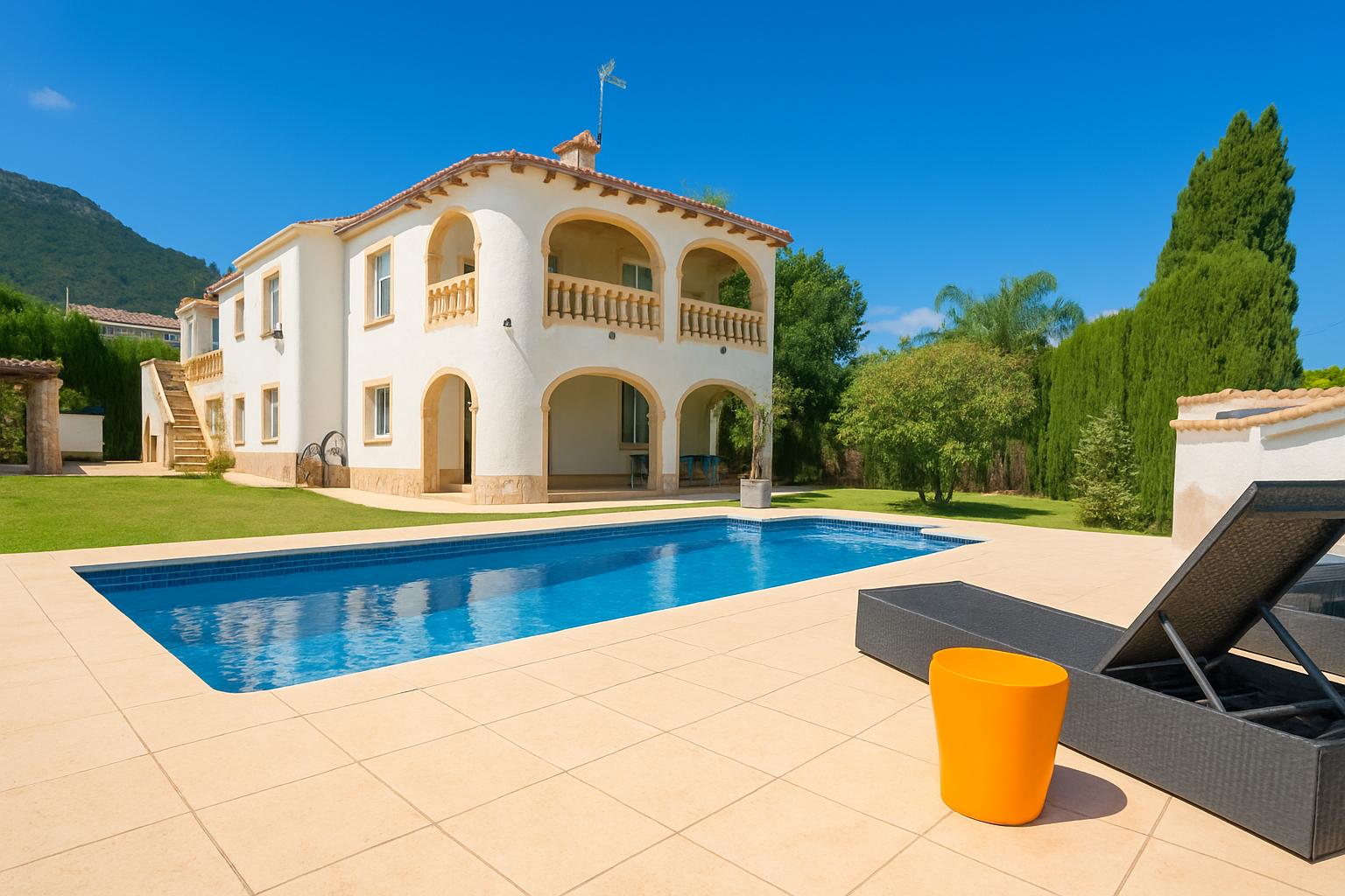 Chalet con vistas abiertas a Dénia en zona tranquila y próxima al centro