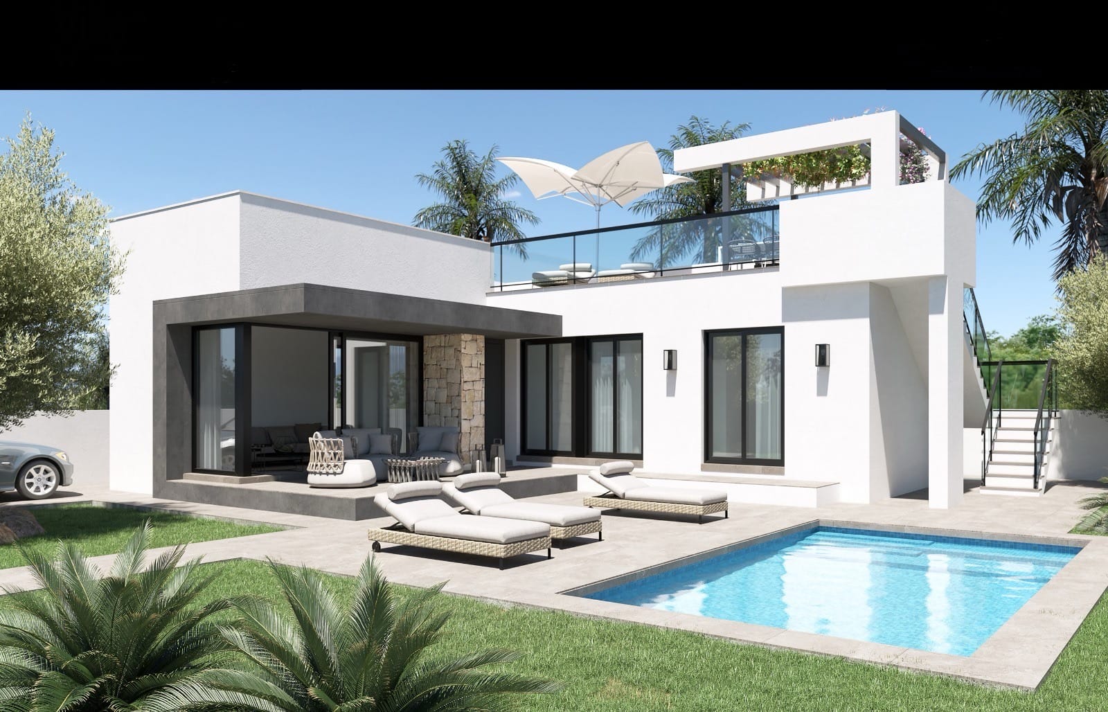 Chalet de nueva construcción con 3 dormitorios, parking y mucho más.