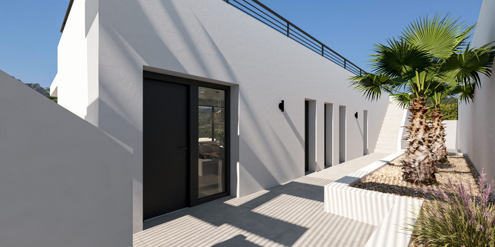Chalet de obra nueva de 3 dormitorios, piscina y sol en invierno