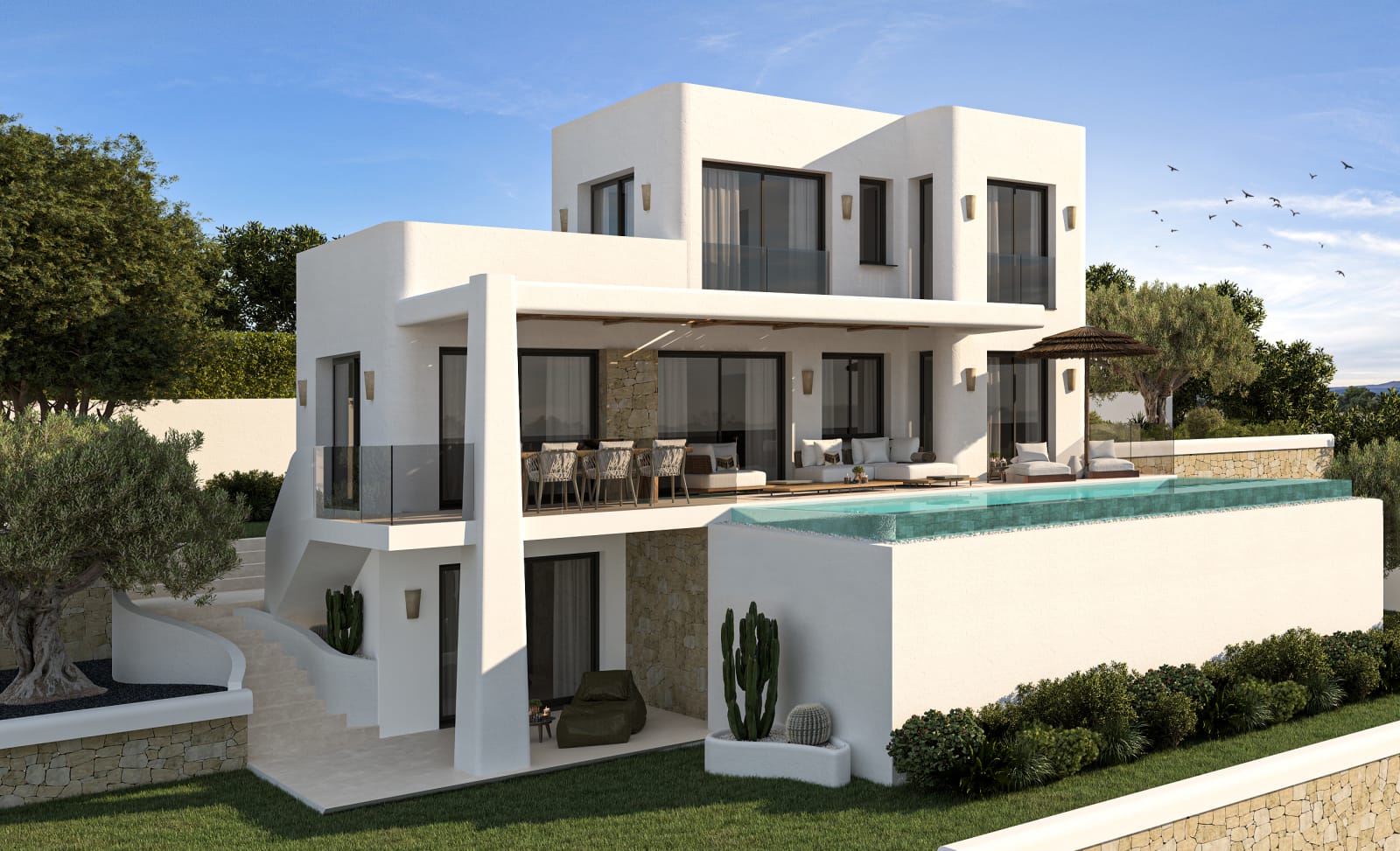 Chalet de obra nueva de 4 dormitorios y 4 baños