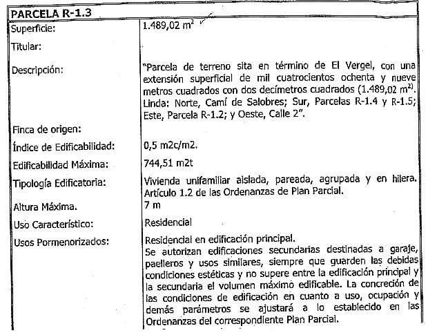 Parcela esquinera con un 50% de edificabilidad para construir vivienda unifamiliar aislada, pareada, agrupada y en hilera.