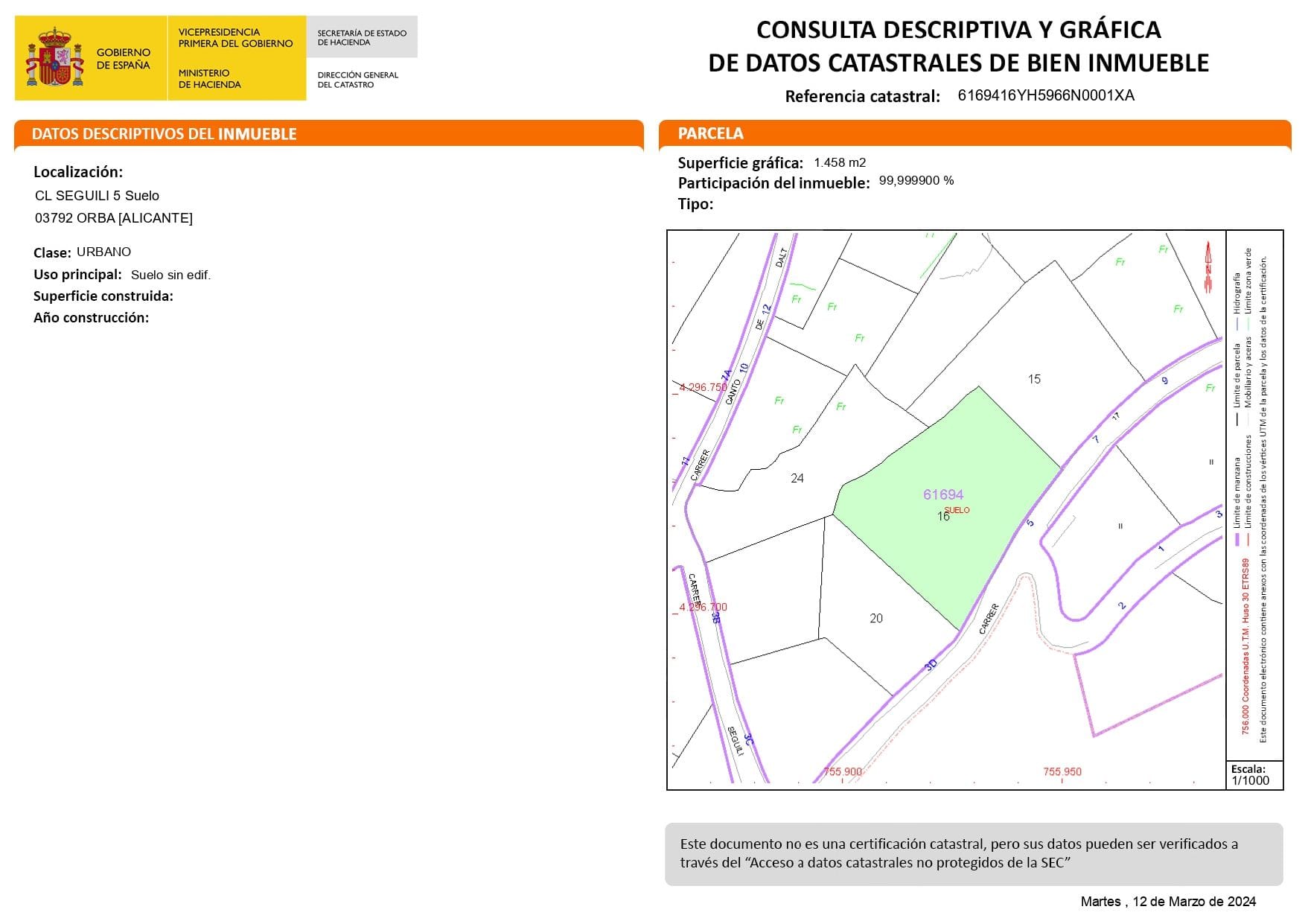 Plot en venta en Orba