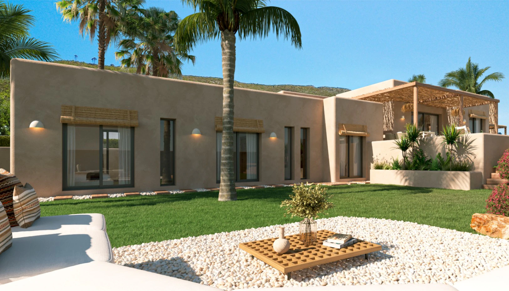 Villa estilo mediterráneo Ibicenco en venta en Lomas Del Rey Jávea, Costa Blanca