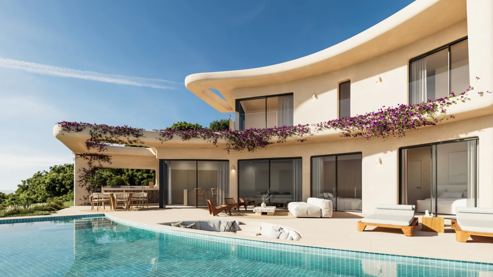 Villa Estilo ibicenco con vistas al mar en Ambolo Jávea