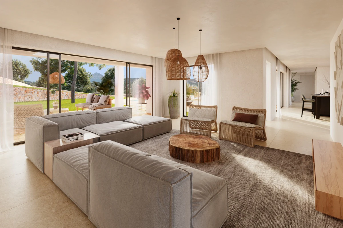 Chalet obra nueva estilo Ibiza en venta en Villes del Vent Jávea, Costa Blanca