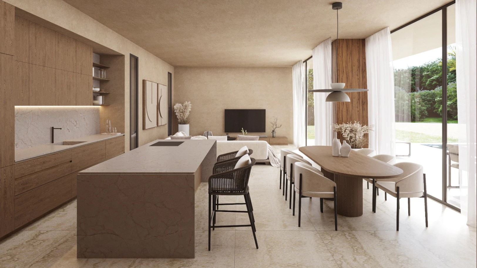 Villa moderna de una sola planta con piscina privada en venta en calpe | Pla Roig