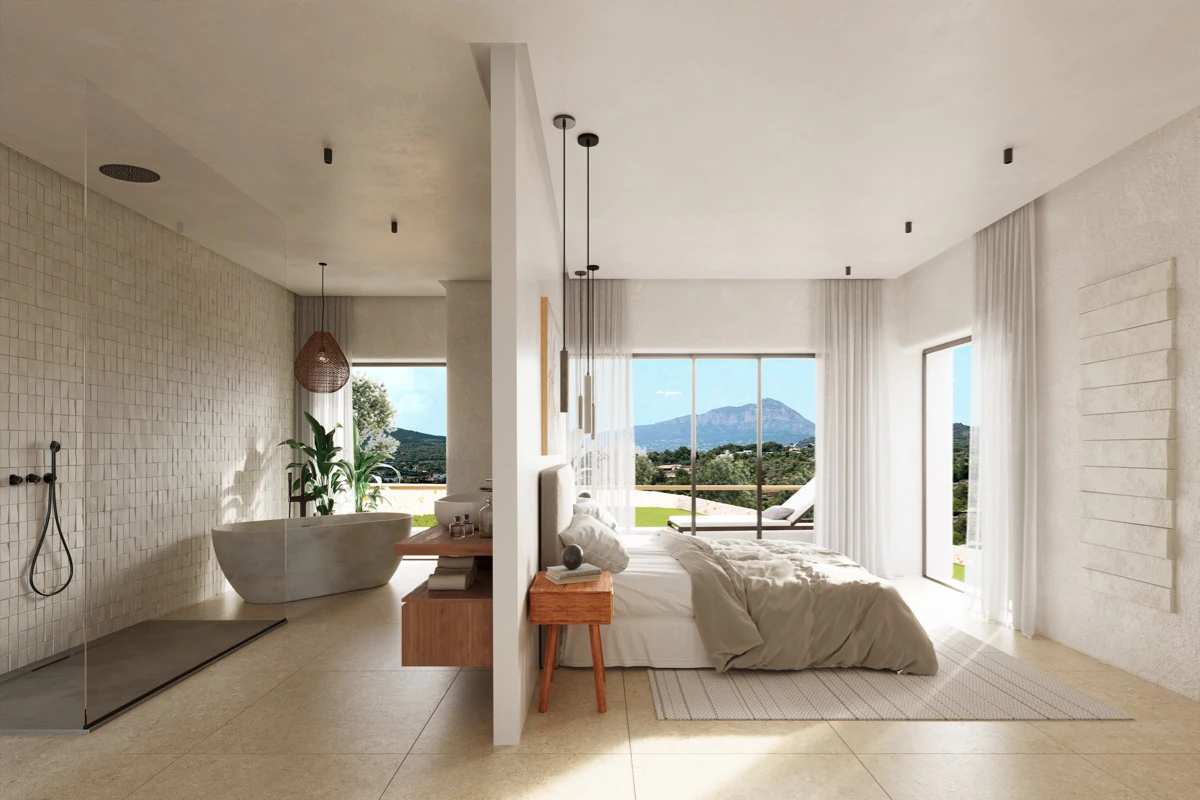 Chalet obra nueva estilo Ibiza en venta en Villes del Vent Jávea, Costa Blanca