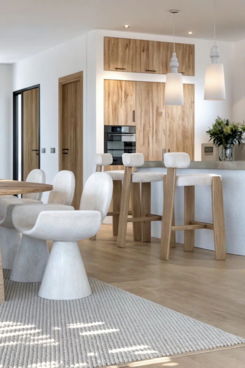 Nieuwbouwwoning met 4 slaapkamers en 4 badkamers met het hele jaar door zonlicht