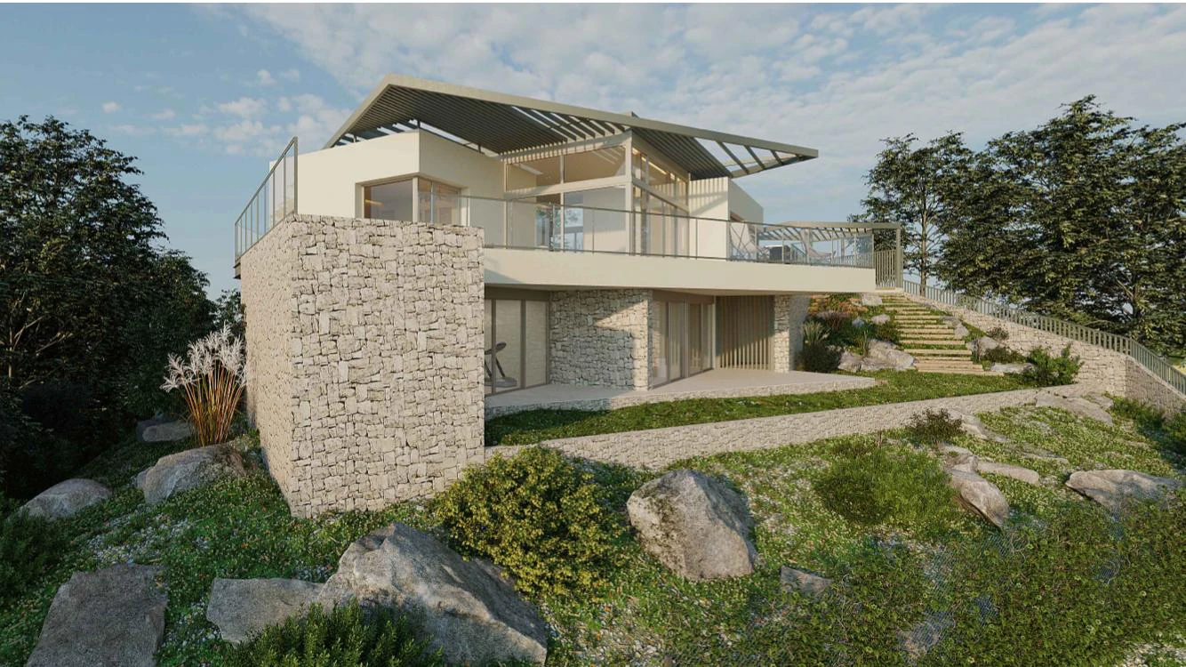 "Montgó House": Proyecto de Autor con Licencia Concedida y Vistas Infinitas en Dénia.
