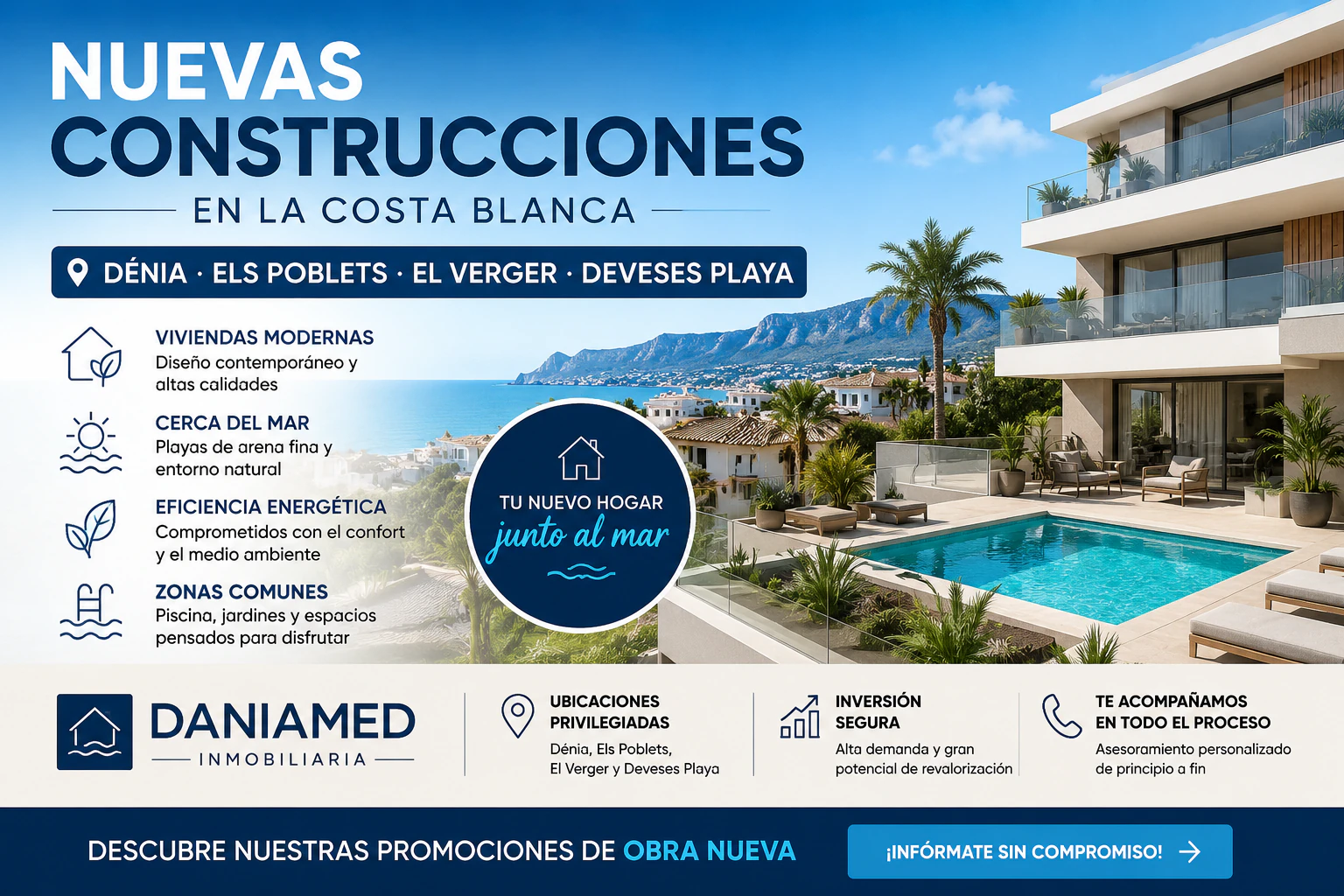 Obra Nueva en Dénia, Els Poblets, El Verger y Deveses Playa: una oportunidad para vivir junto al Mediterráneo