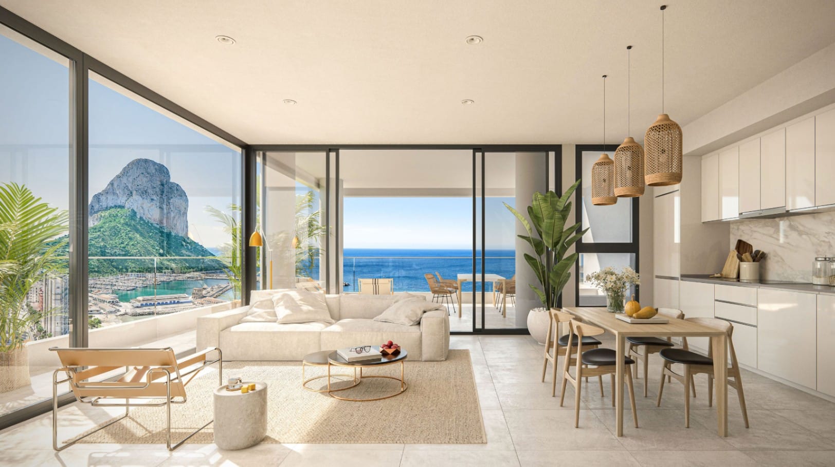 Apartamento nuevo de lujo en Calpe con 3 dormitorios y piscina