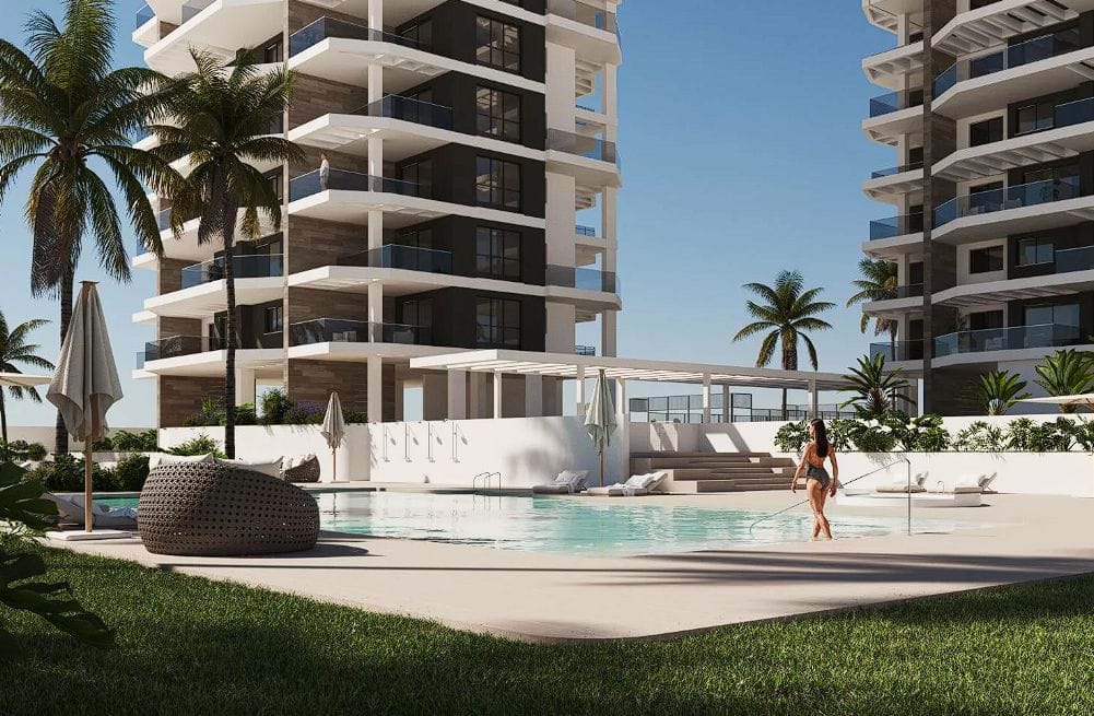 Apartamento de lujo en Calpe: 2 habitaciones y piscina comunitaria