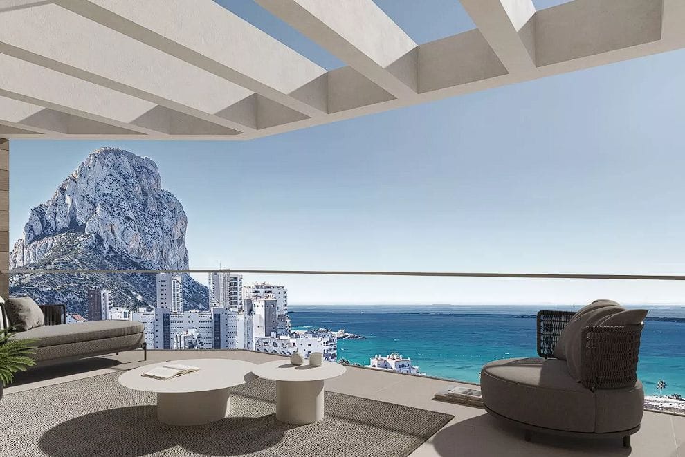 Apartamento de lujo en Calpe: 2 habitaciones y piscina comunitaria