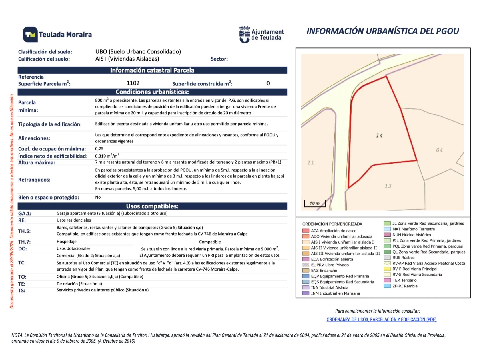 Parcela Urbana en Moraira cerca de todos los servidos, con todas las infraestructuras.