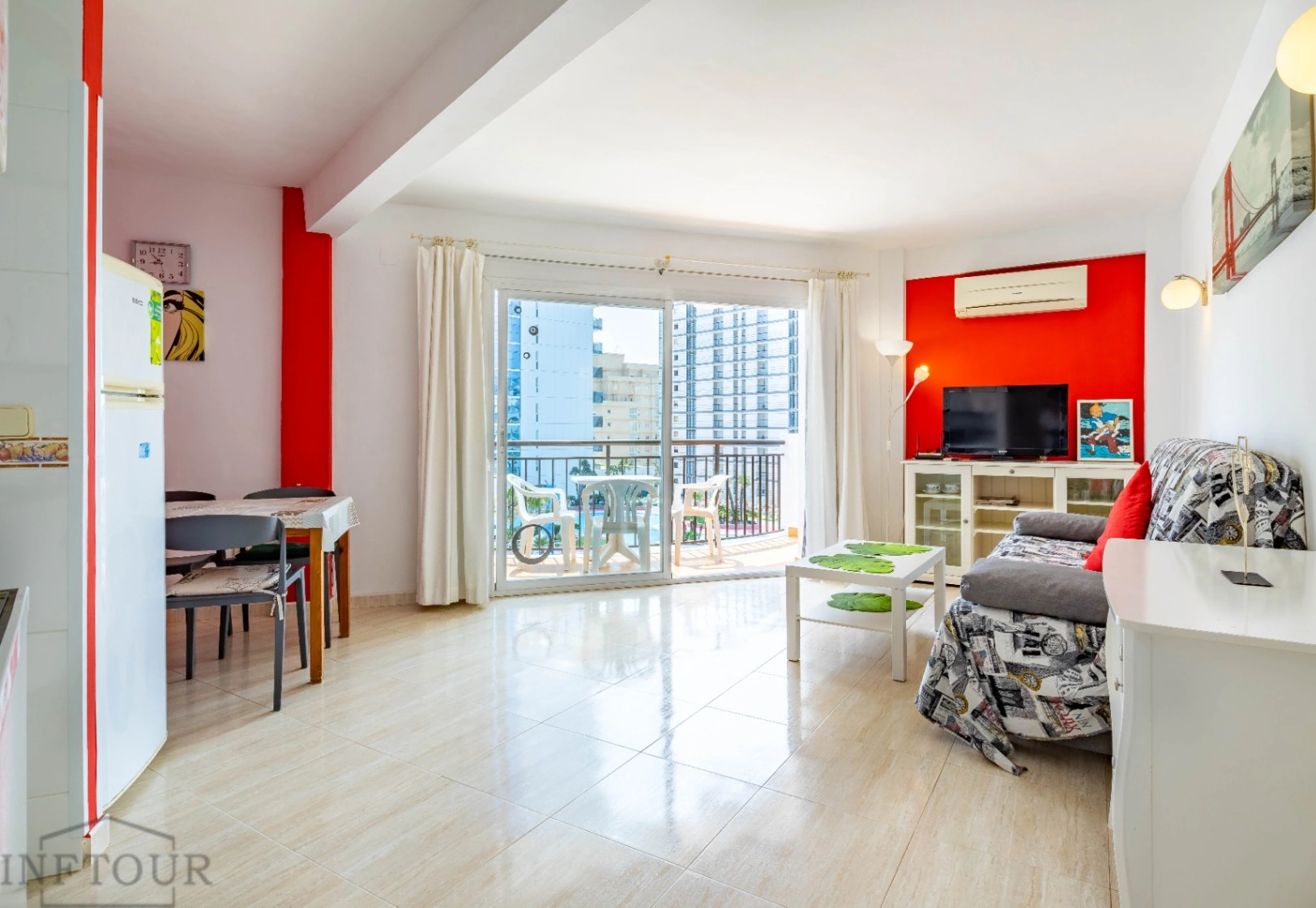 Alquiler temporal apartamento de 1 dormitorio con vistas al mar, en el centro de Calpe