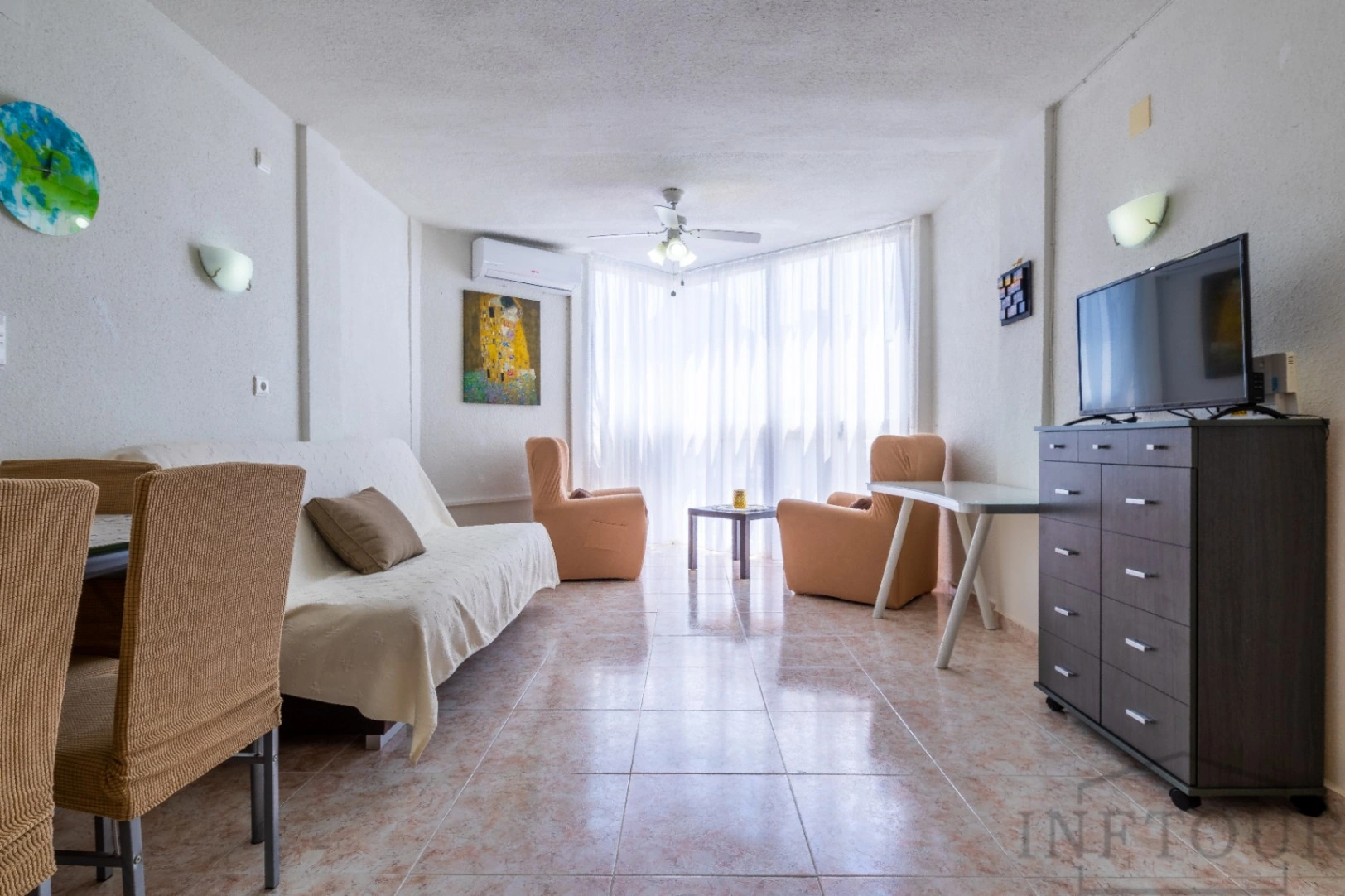 Alquiler temporal apartamento de 1 dormitorio con vistas al mar, Calpe