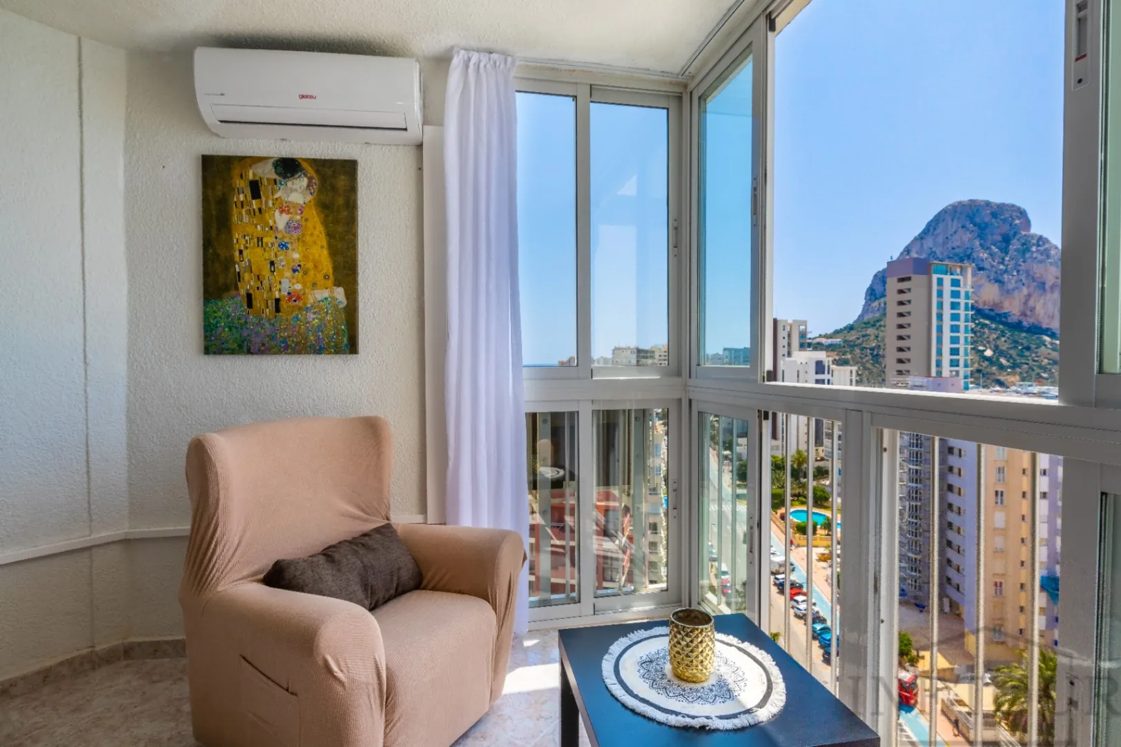 Alquiler temporal apartamento de 1 dormitorio con vistas al mar, Calpe