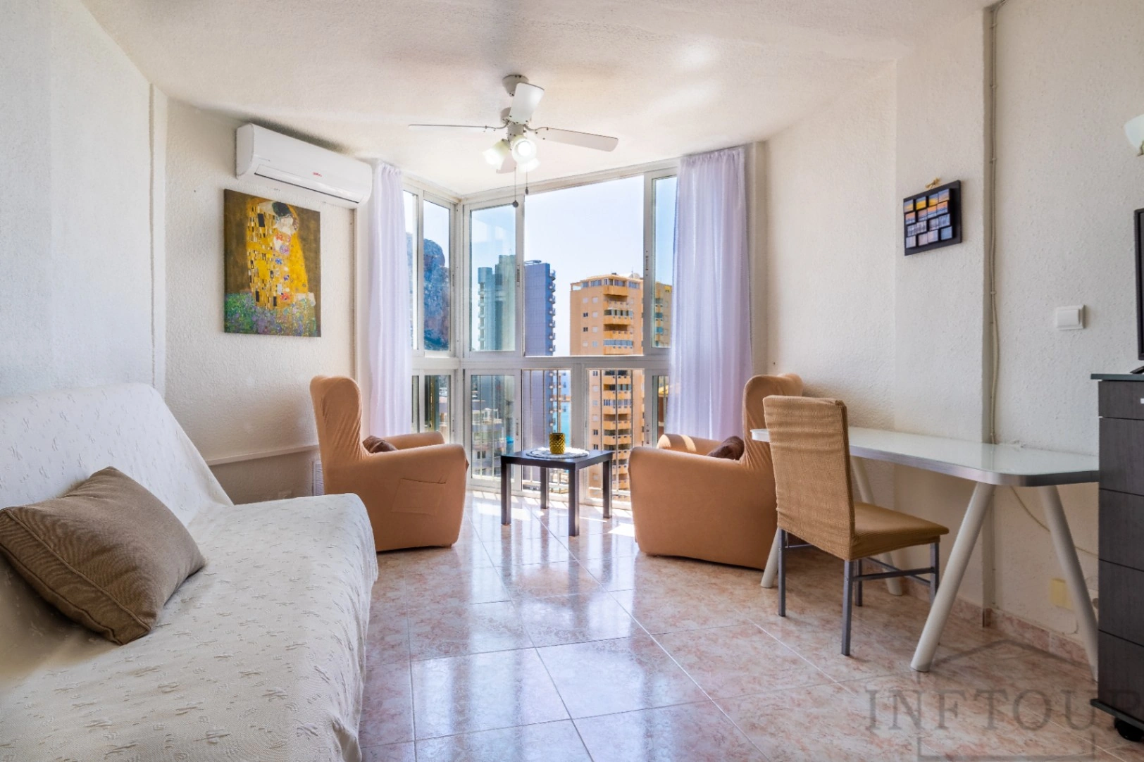 Alquiler temporal apartamento de 1 dormitorio con vistas al mar, Calpe
