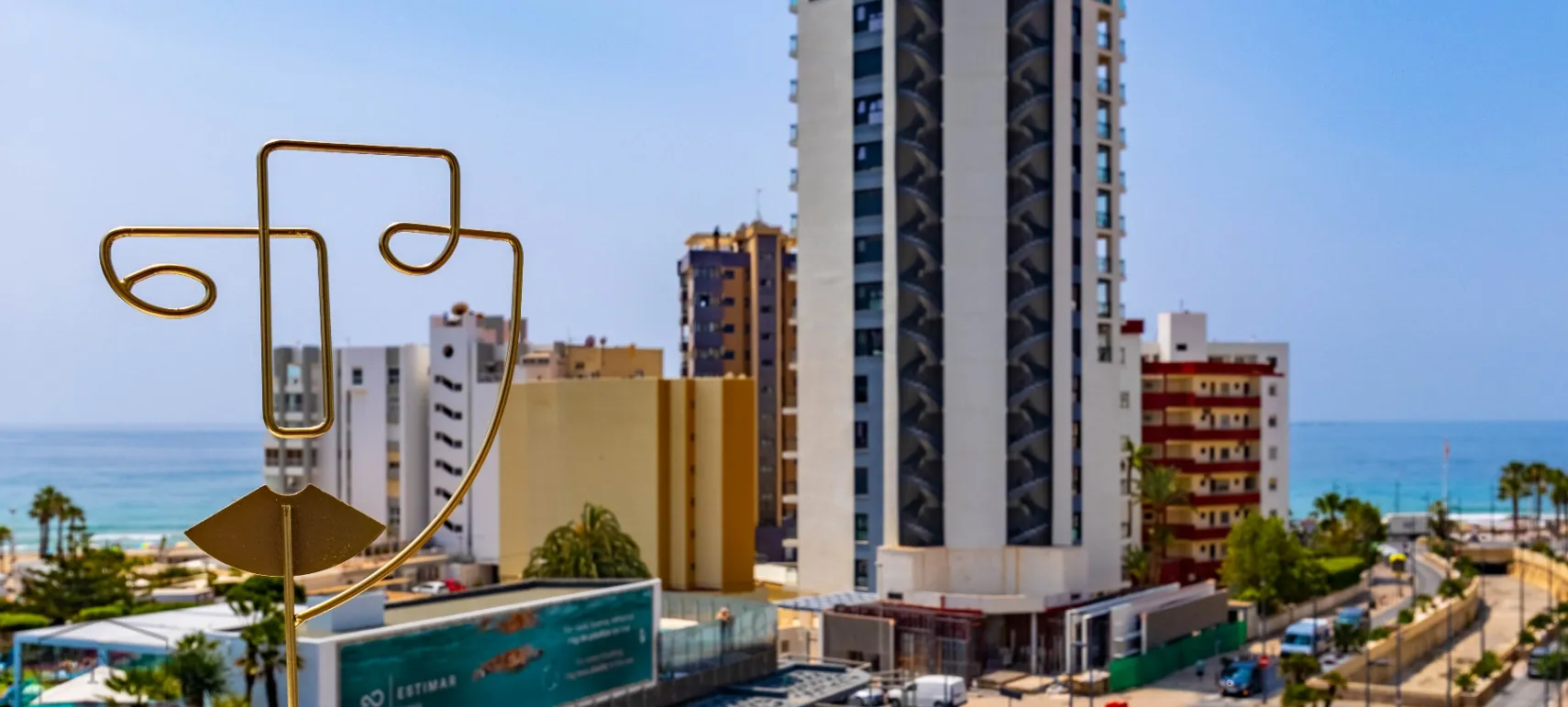Alquiler temporal apartamento de 1 dormitorio con vistas al mar, en el centro de Calpe