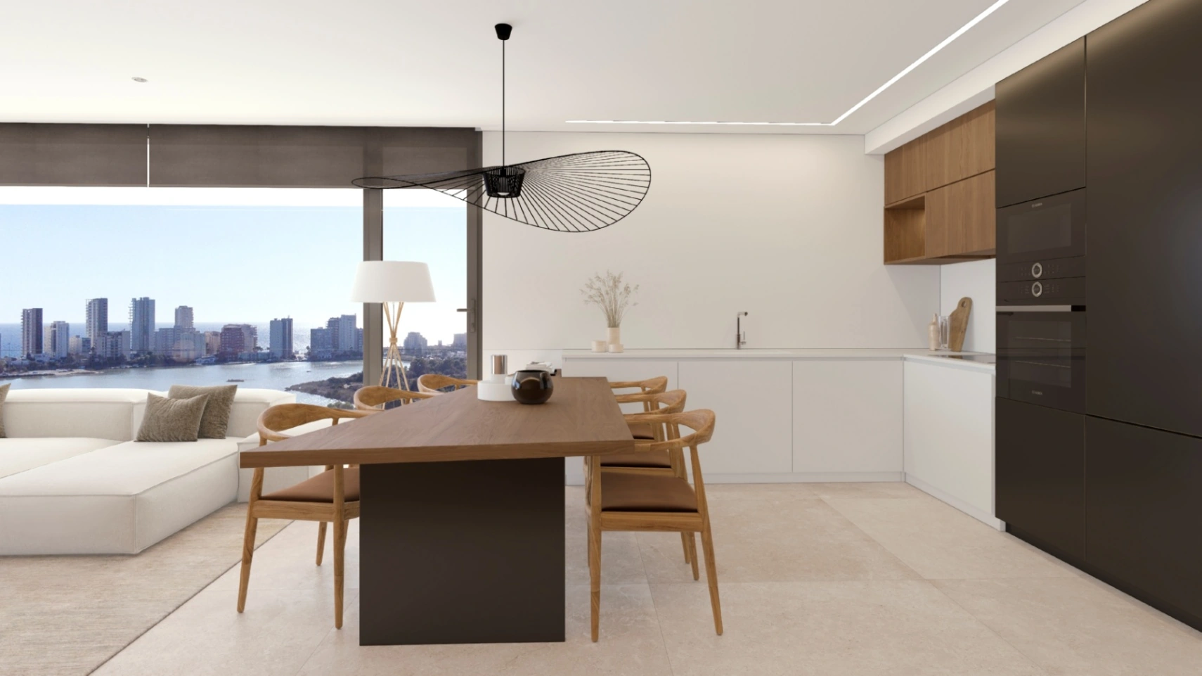 Apartamento de lujo en Calpe con 3 habitaciones y piscina comunitaria