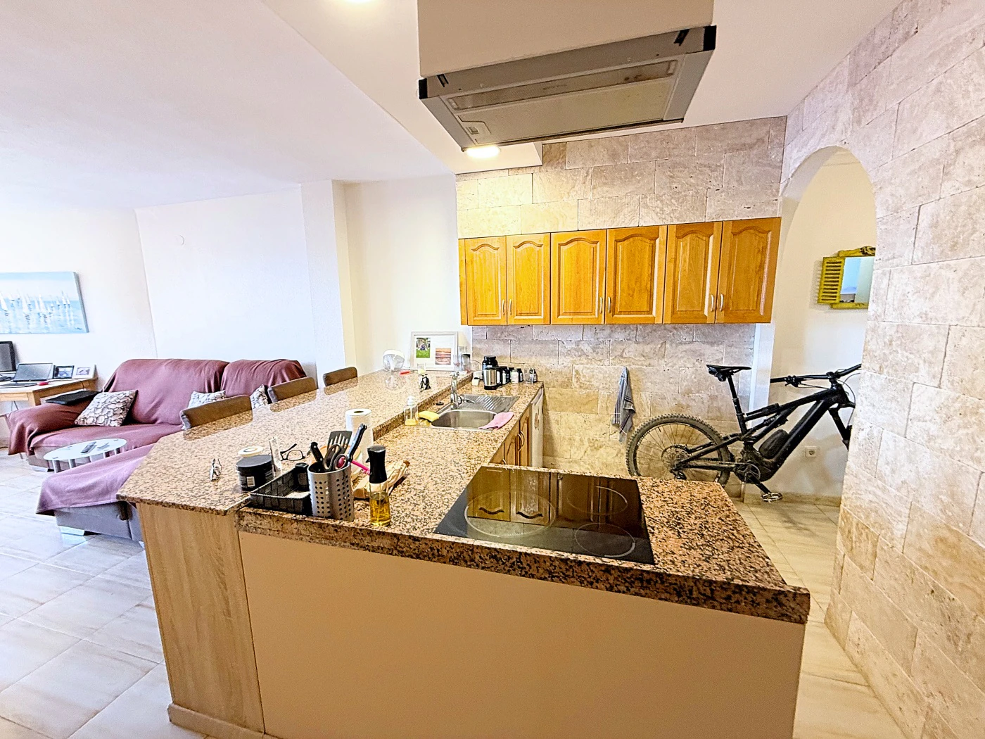 apartamento céntrico con vistas al mar y terraza