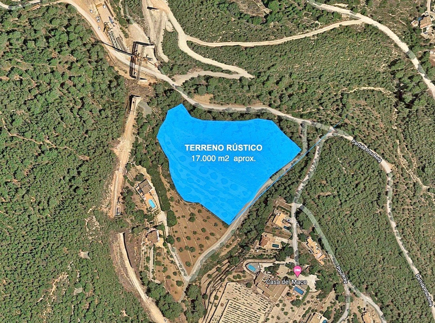 P104 - Terreno rústico bien situado, bastante llano, en zona rural cerca de Calpe.