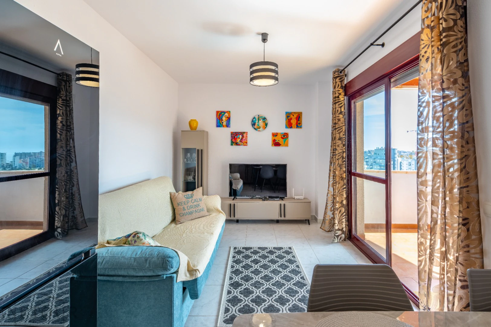 Alquiler temporal piso de 1 dormitorio con terraza, piscina y gimnasio en playa La Fossa, Calpe