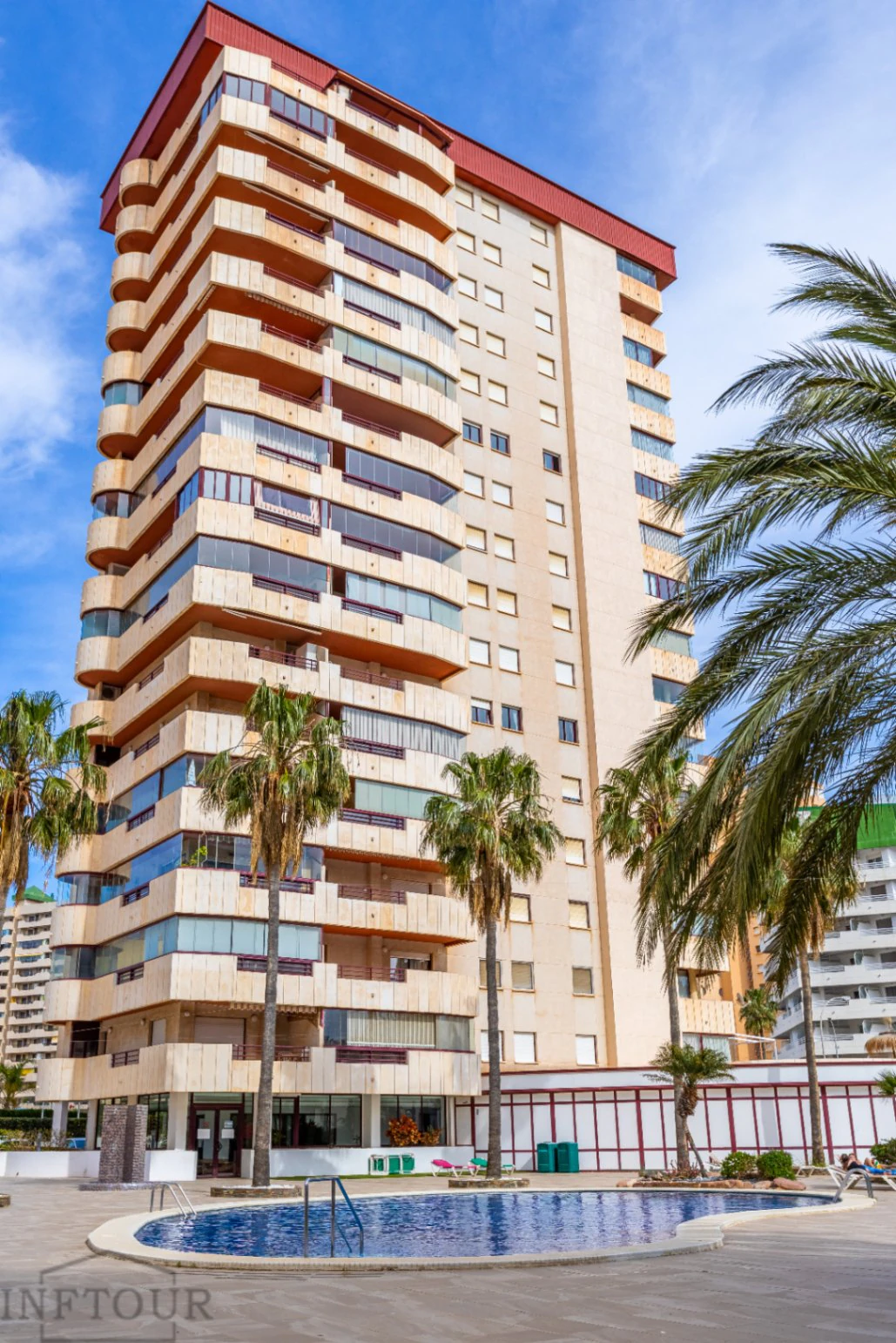 Alquiler temporal piso de 1 dormitorio con terraza, piscina y gimnasio en playa La Fossa, Calpe