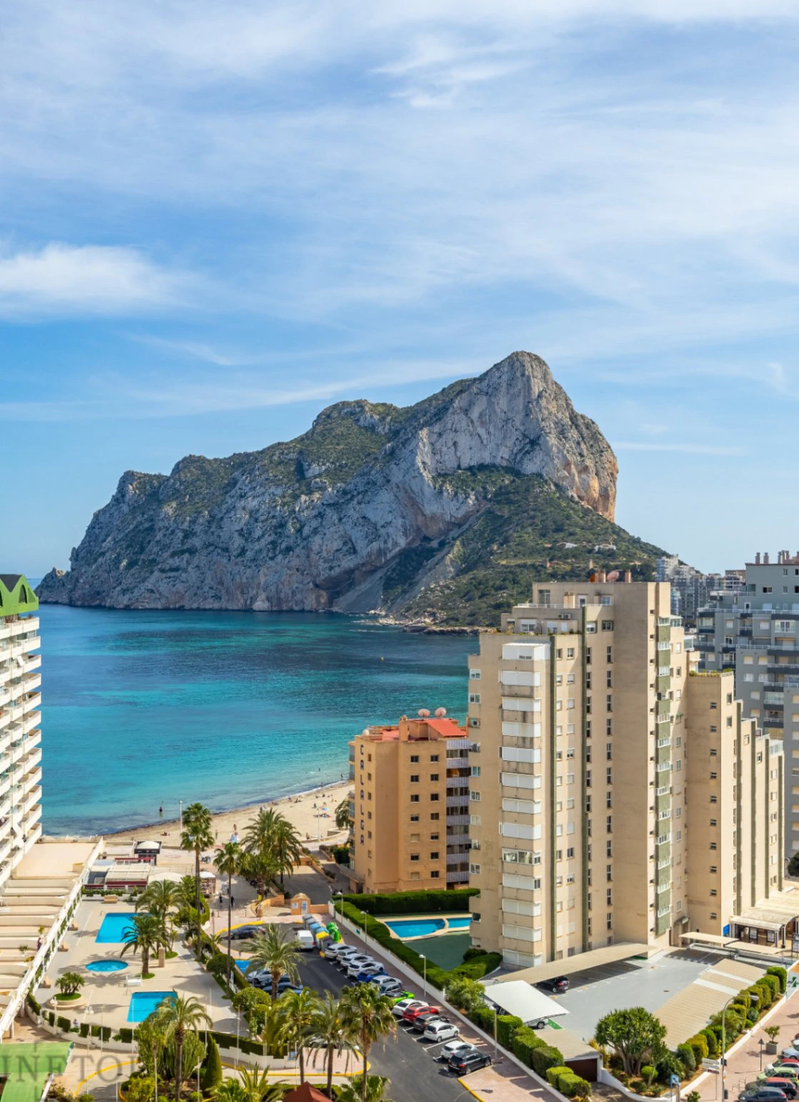 Alquiler temporal piso de 1 dormitorio con terraza, piscina y gimnasio en playa La Fossa, Calpe