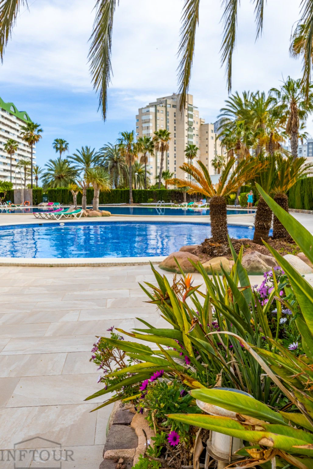 Alquiler temporal piso de 1 dormitorio con terraza, piscina y gimnasio en playa La Fossa, Calpe