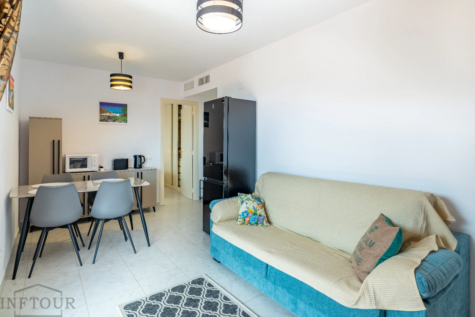 Alquiler temporal piso de 1 dormitorio con terraza, piscina y gimnasio en playa La Fossa, Calpe