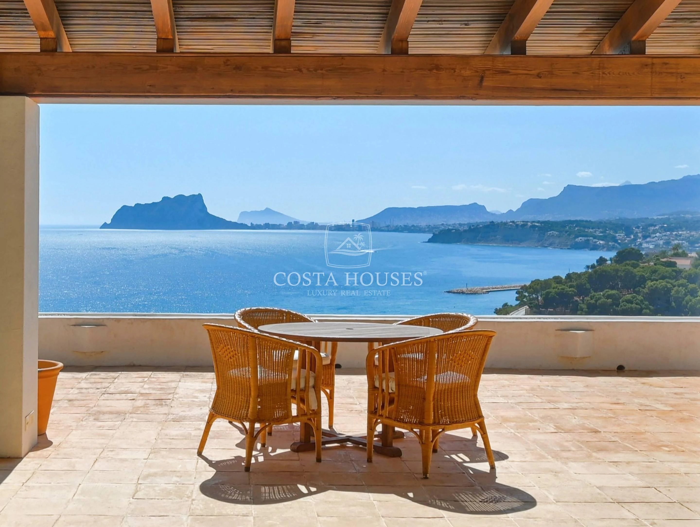2171VL_SUNSET - VILLA EXCLUSIVE DE STYLE IBIZENQUE AVEC VUE PANORAMIQUE SUR LA MER – MORAIRA, COSTA BLANCA