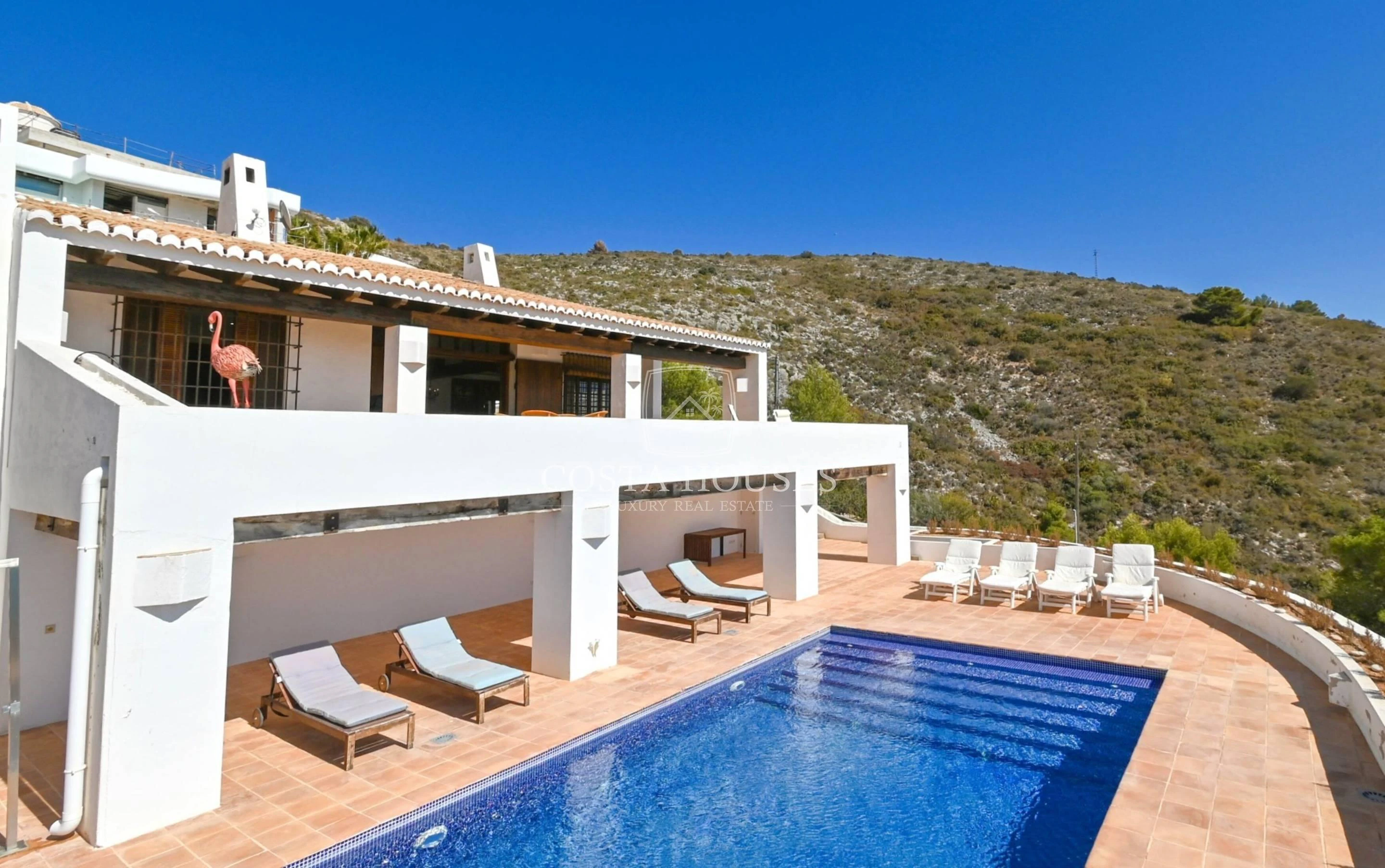 2171VL_SUNSET - VILLA EXCLUSIVE DE STYLE IBIZENQUE AVEC VUE PANORAMIQUE SUR LA MER – MORAIRA, COSTA BLANCA