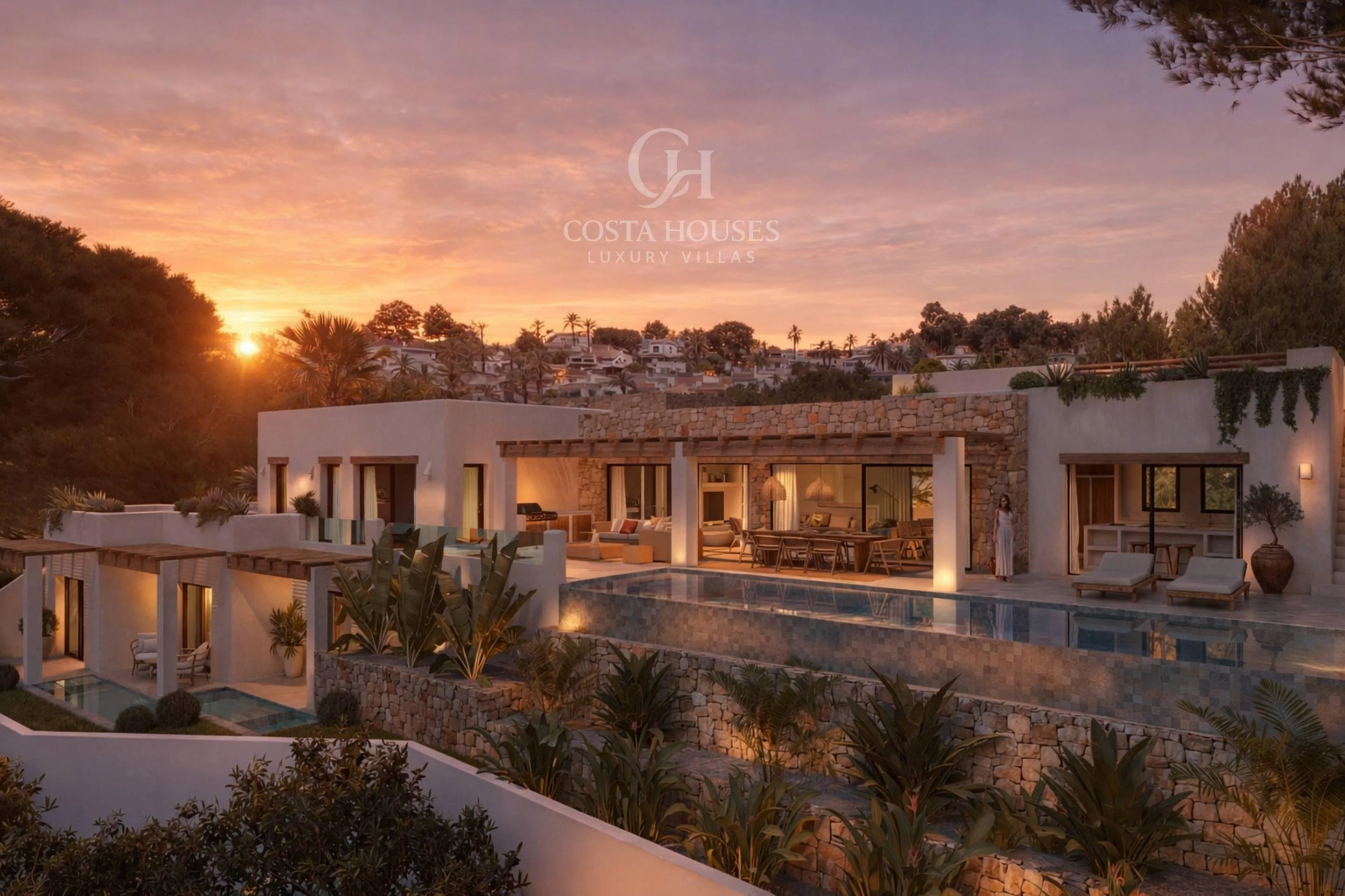 2844VL_IBICENCA - VILLA IBICENCA DE OBRA NUEVA EN CONSTRUCCION · VISTAS AL MAR MORAIRA