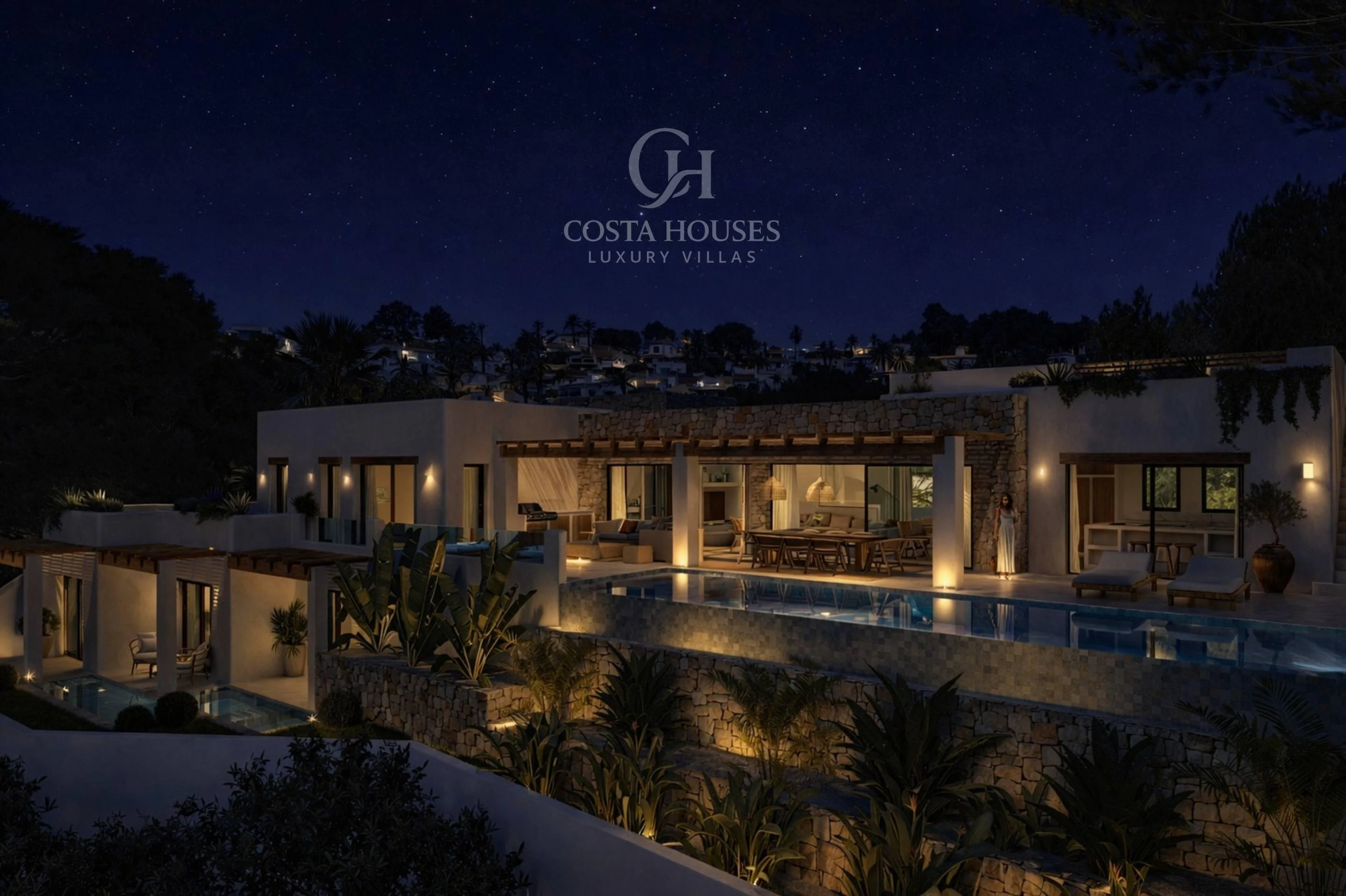 2844VL_IBICENCA - VILLA IBICENCA DE OBRA NUEVA EN CONSTRUCCION · VISTAS AL MAR MORAIRA