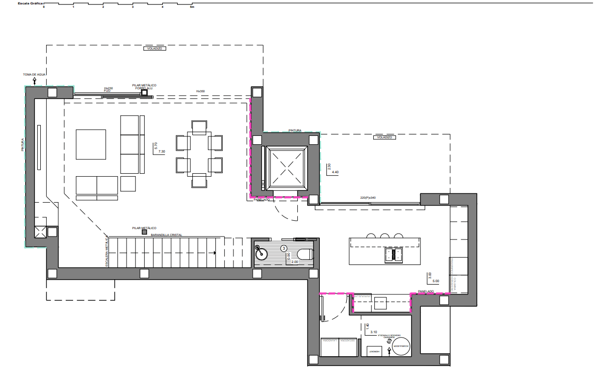 Villa en Moraira con 3 habitaciones y piscina y vistas al mar