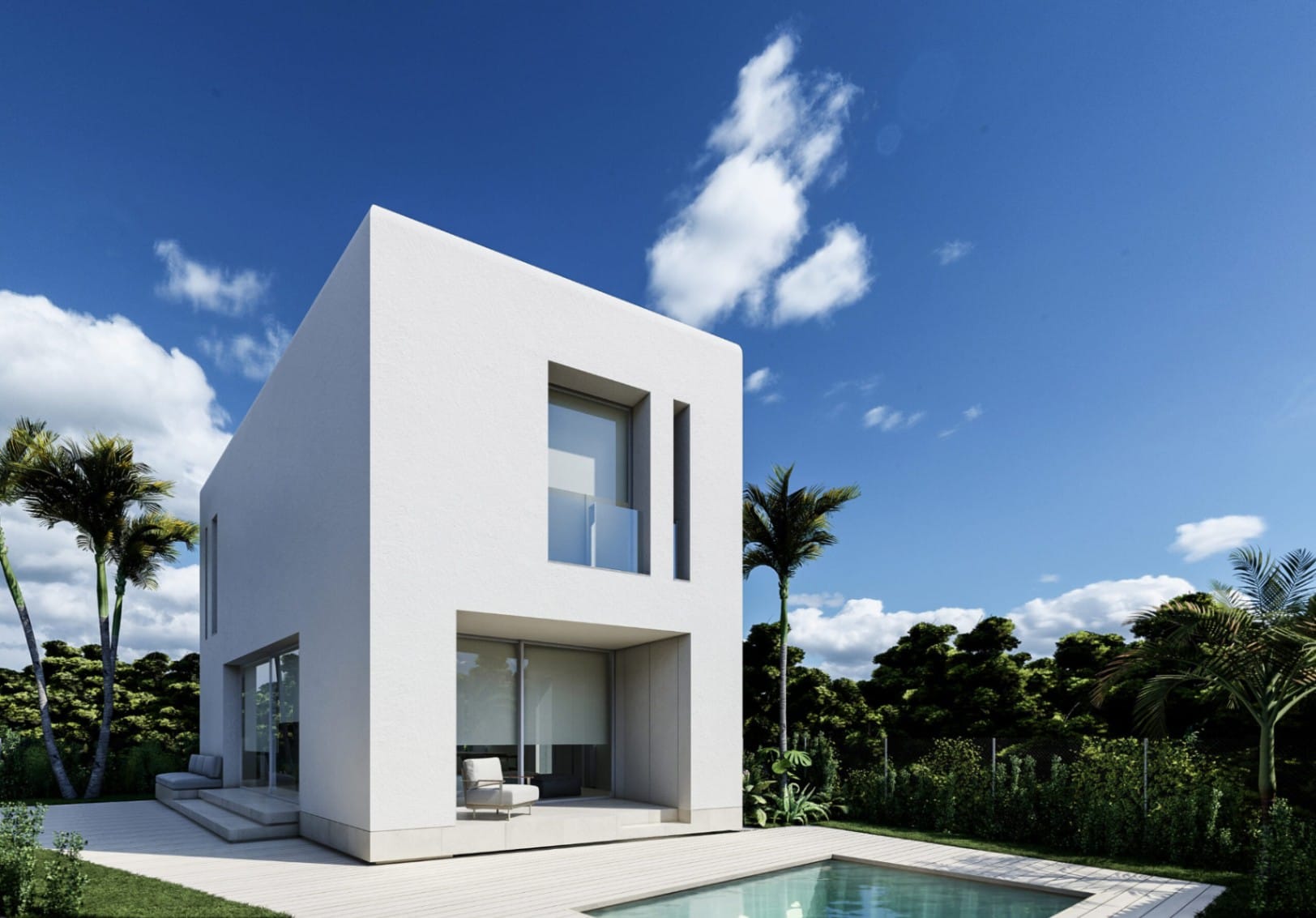 Villa Moderna con Jardín y Piscina al lado del mar