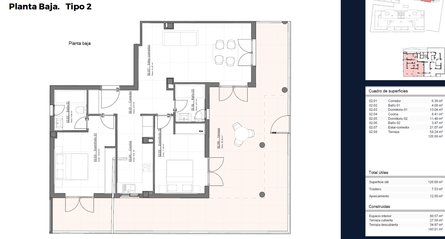 Apartamento de 2 dormiorios en la planta baja en Javea