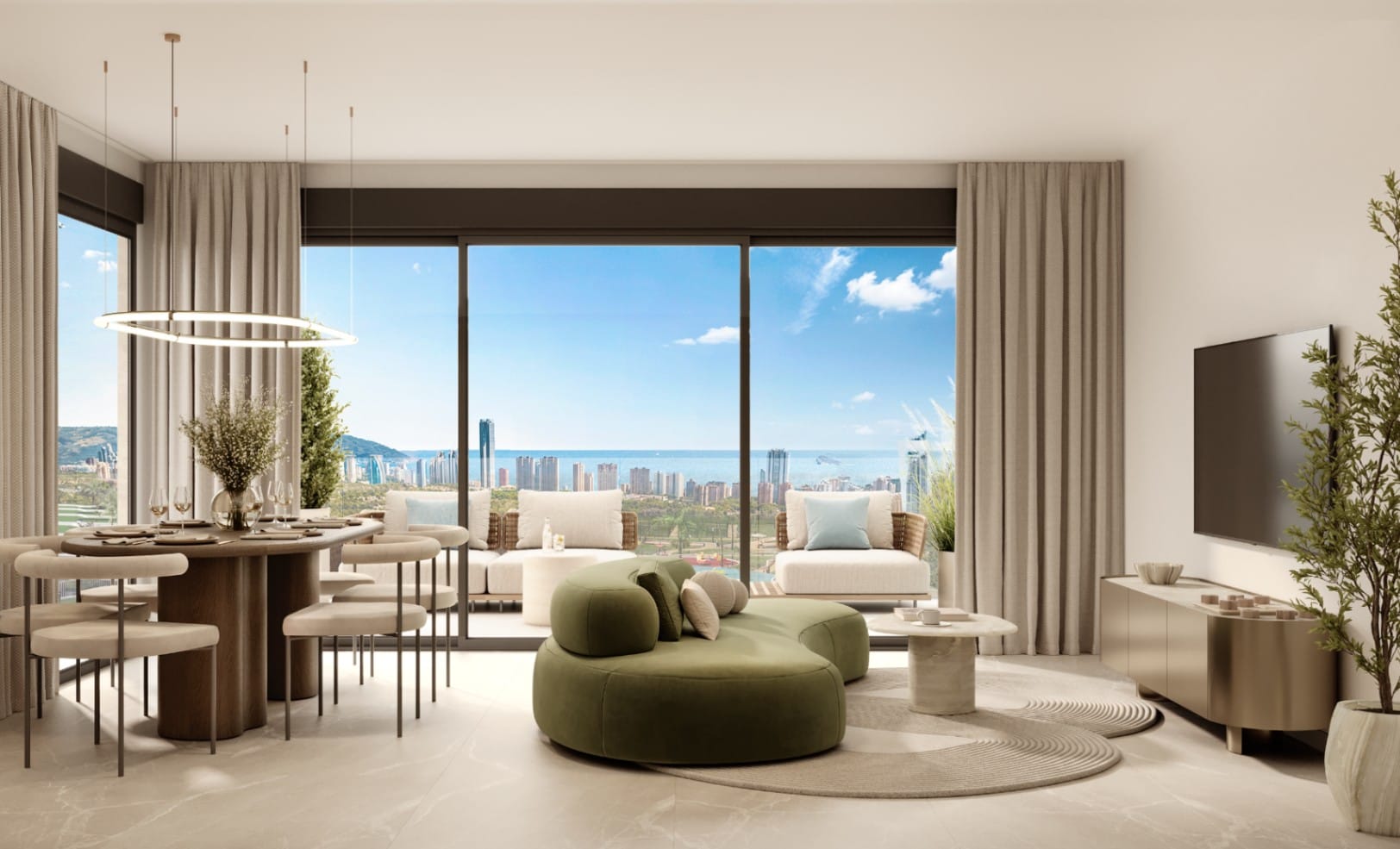 3-slaapkamer villa met privézwembad in Sierra Cortina met uitzicht op de zee van Benidorm