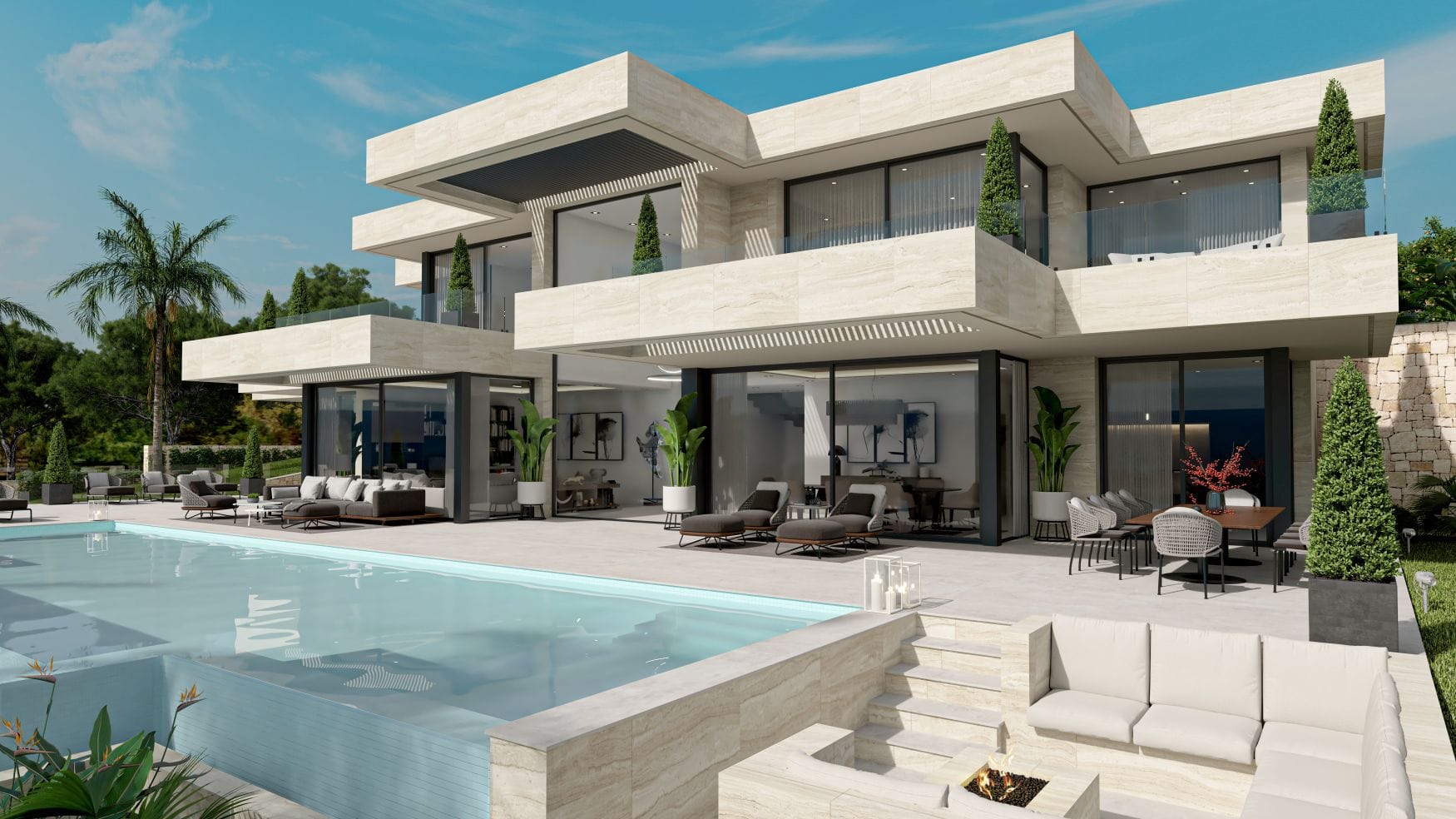 Exclusieve Luxe Villa aan de Eerste Lijn met Panoramisch Uitzicht op de Middellandse Zee