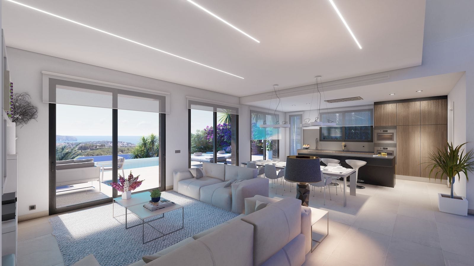 Nieuwe luxe villa met uitzicht op zee in Moraira