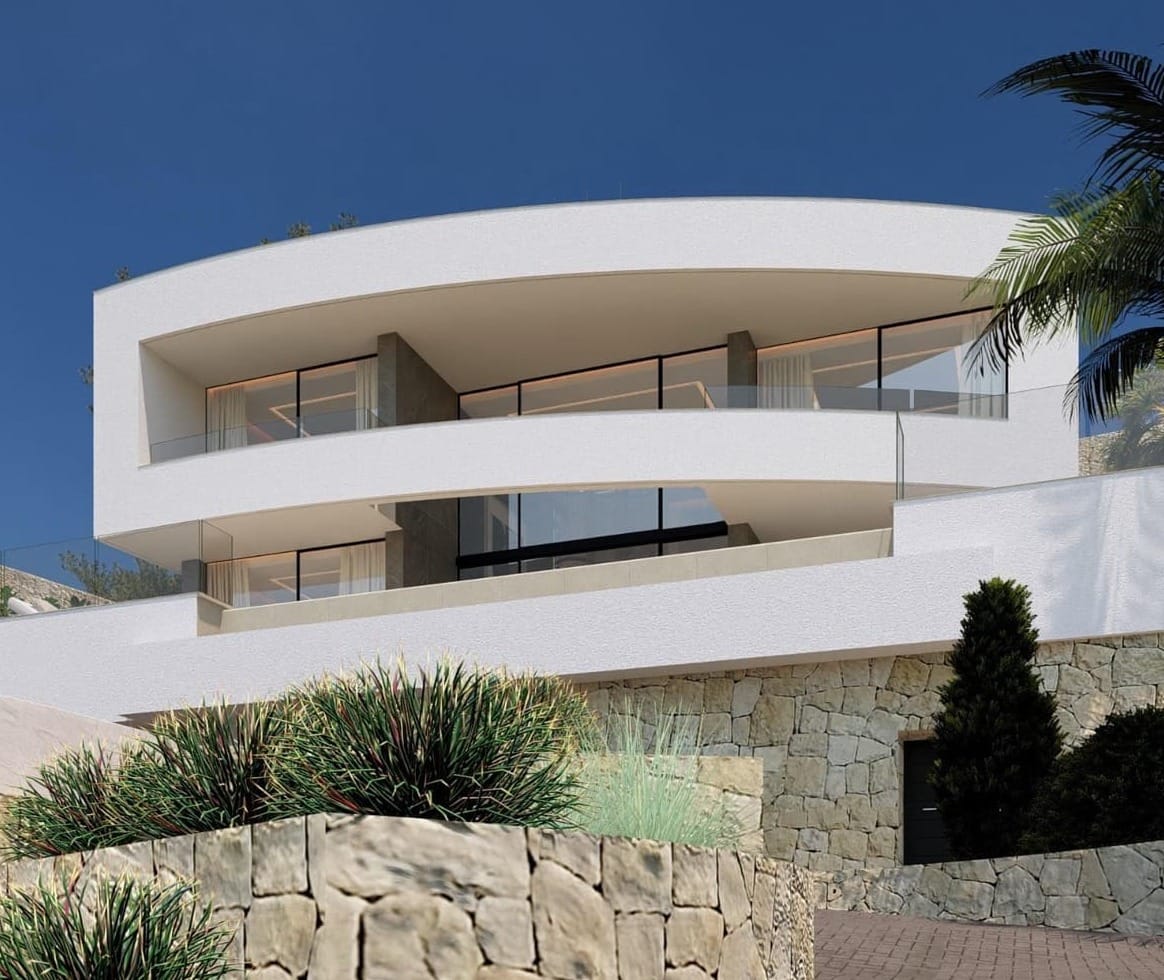 VILLA AVEC VUE SUR LA MER EN CONSTRUCTION À CALPE