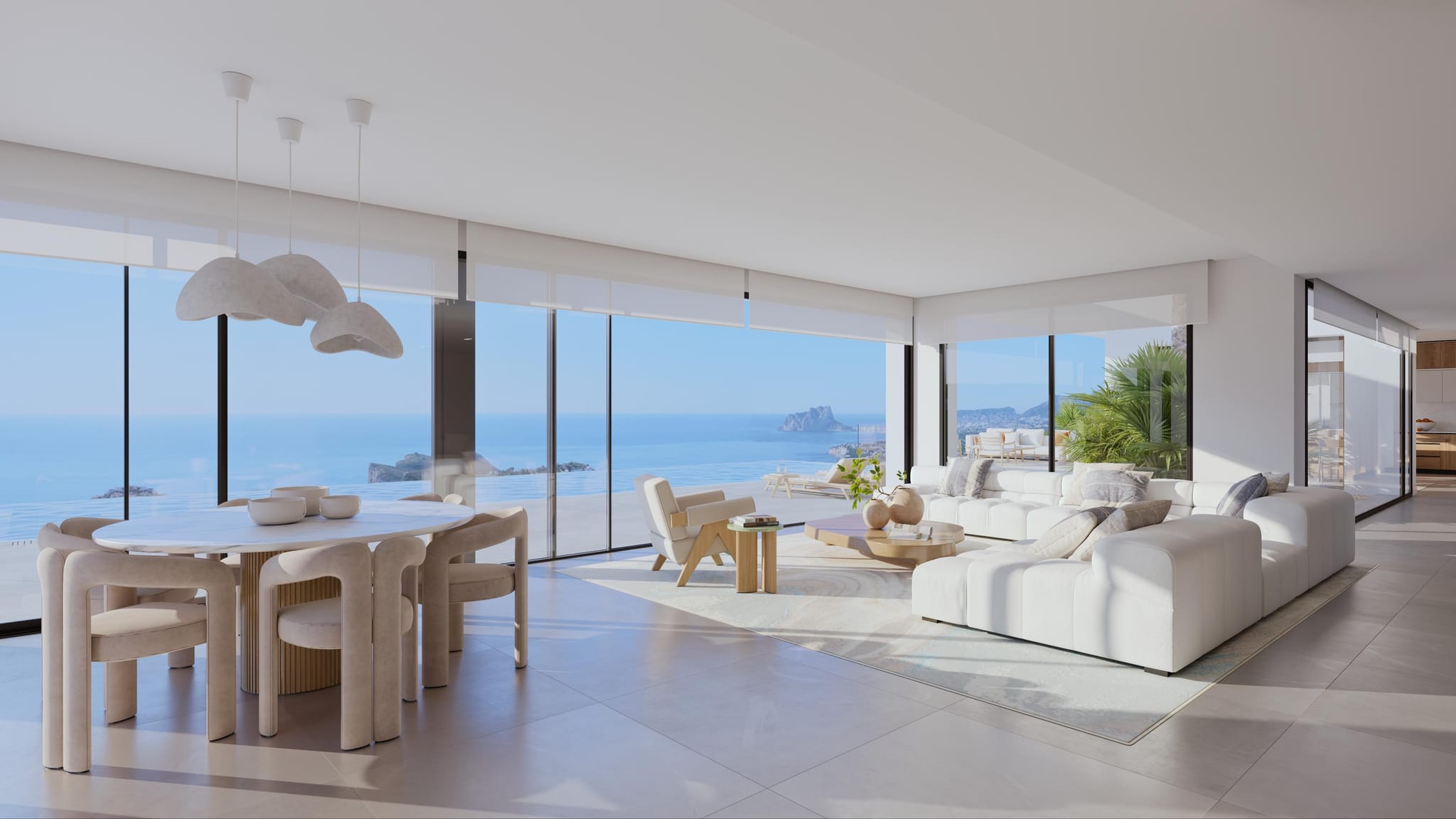 Luxe villa met infinity zwembad en panoramisch uitzicht op zee in Benissa